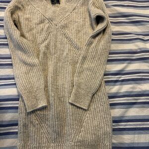 Abercrombie & Fitch Heather Gray Knit Pullover